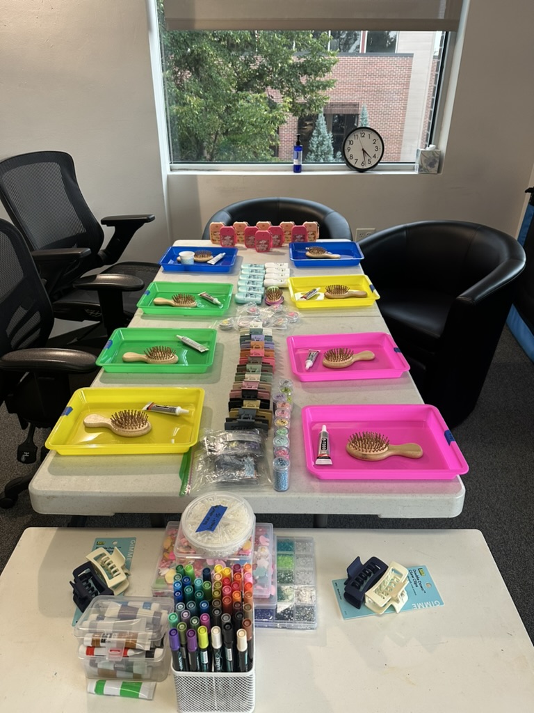 Art therapy studio scene